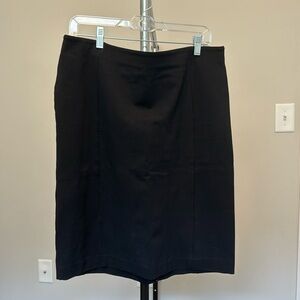 Pencil skirt, black with back slit, stretchy